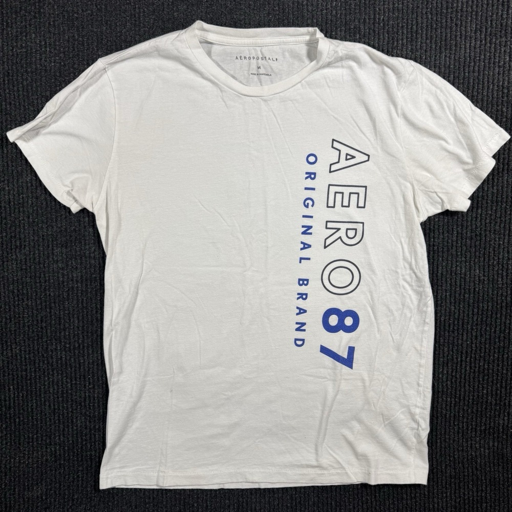 Aeropostale Men's Medium White Aero Short Sleeve T-shirt